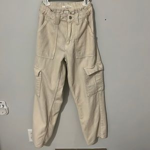 pacsun corduroy beige cargo pants